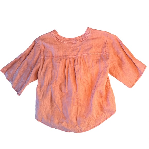 Anthropologie Pilcro Linen Short Sleeve Blouse - Picture 2 of 5